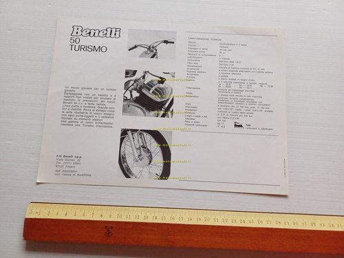Benelli 50 Turismo 1976 depliant italiano originale
