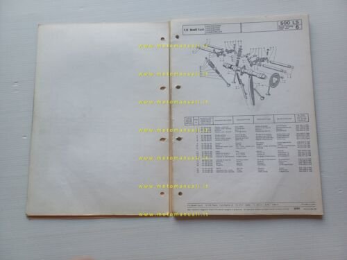 Benelli 500 LS 1976 catalogo ricambi originale spare parts catalogue