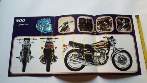 Benelli 500 Quattro 1974 depliant brochure moto originale italiano