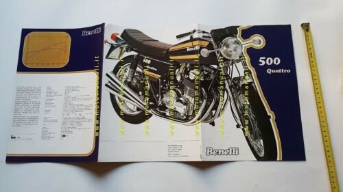 Benelli 500 Quattro 1974 depliant brochure moto originale italiano