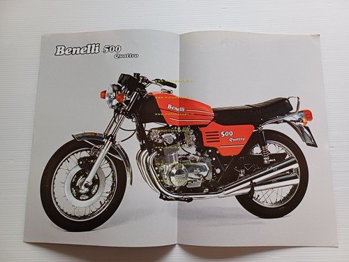 Benelli 500 Quattro 1975 depliant italiano originale