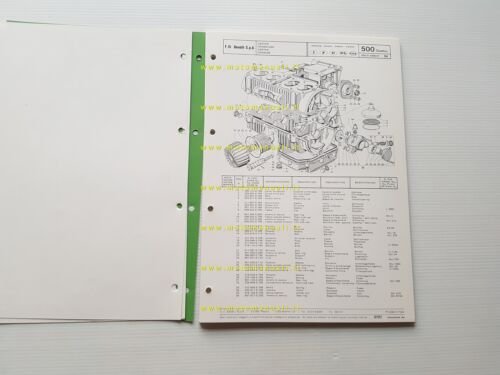 Benelli 500 Quattro freno tamburo catalogo ricambi originale parts catalogue