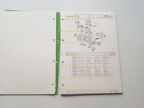 Benelli 500 Quattro freno tamburo catalogo ricambi originale parts catalogue
