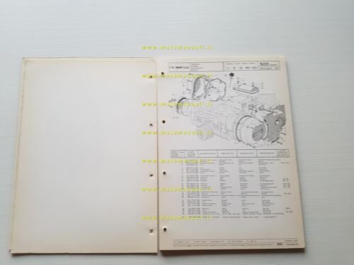 Benelli 500 Quattro freno tamburo-disco catalogo ricambi originale parts list