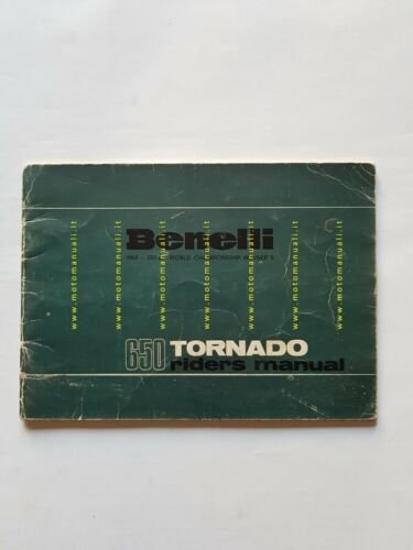 Benelli 650 Tornado 1970 manuale uso originale INGLESE ENGLISH owner's …