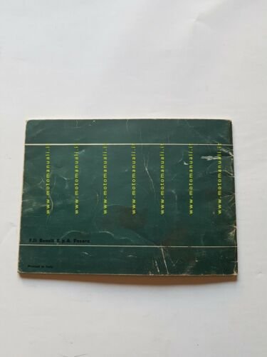 Benelli 650 Tornado 1970 manuale uso originale INGLESE ENGLISH owner's …