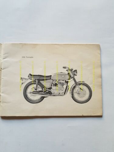 Benelli 650 Tornado 1970 manuale uso originale INGLESE ENGLISH owner's …