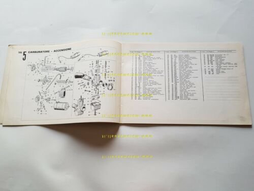 Benelli 650 Tornado 1971 catalogo ricambi ORIGINALE spare parts catalogue