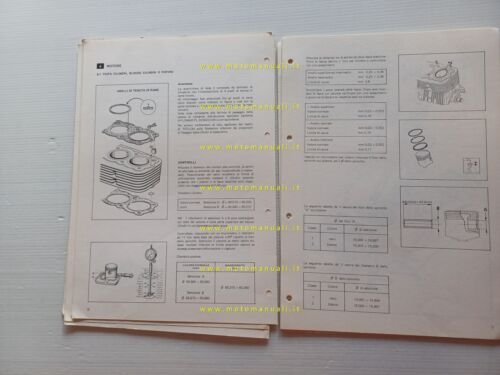 Benelli 654 1980 Varianti Manuale Officina 750 Sei-500 Quattro originale