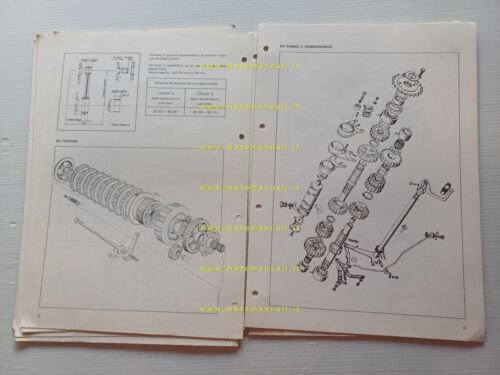 Benelli 654 1980 Varianti Manuale Officina 750 Sei-500 Quattro originale