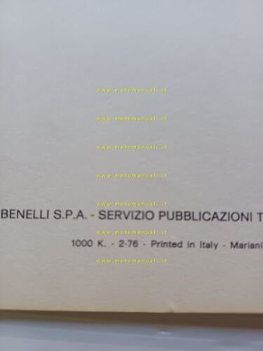 Benelli 750 SEI - 500 Quattro 1976 manuale officina originale …