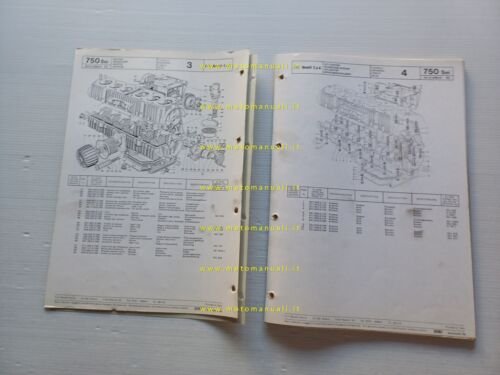 Benelli 750 SEI 1974-75 catalogo ricambi originale spare parts list