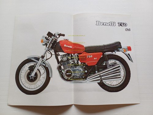 Benelli 750 Sei 1975 depliant ITALIANO originale