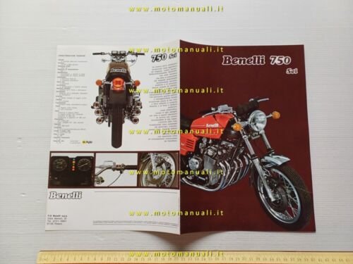 Benelli 750 Sei 1975 depliant ITALIANO originale