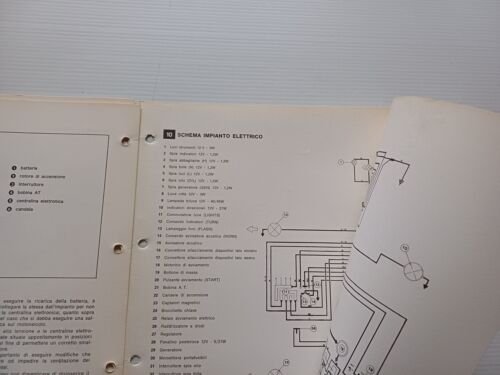 Benelli 750 SEI Elettronica 1977 Varianti Manuale Officina 750-500 originale