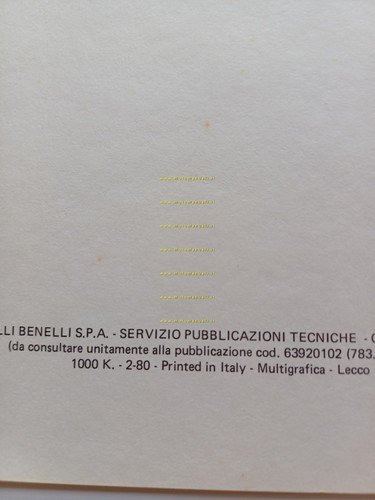 Benelli 900 SEI 1980 varianti manuale officina 750 SEI 1976 …