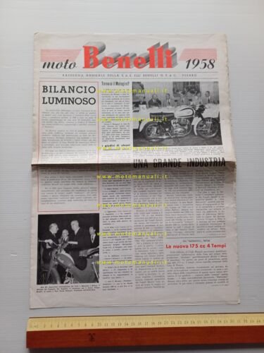 Benelli annuario 1958 depliant originale italiano