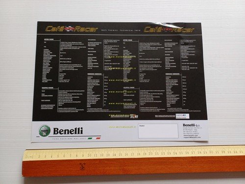 Benelli Cafè Racer 1130 - 899 2011 depliant originale