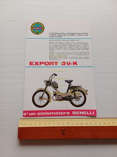 Benelli Export 3V-K 50 1970 depliant ITALIANO originale