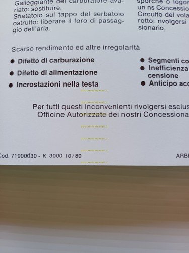 Benelli G2 50 1980 manuale uso manutenzione libretto originale italiano
