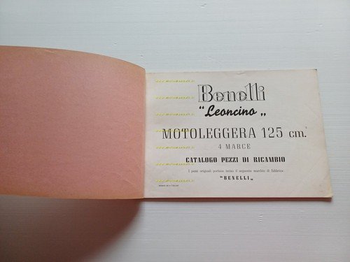 Benelli Leoncino 125 4M catalogo ricambi originale spare parts catalog
