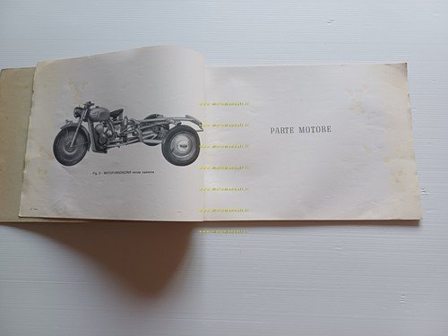 Benelli Leoncino 125 motocarro motofurgoncino 1954 catalogo ricambi originale