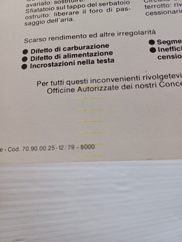 Benelli Magnum 3V 50 1979-80 manuale uso manutenzione libretto originale