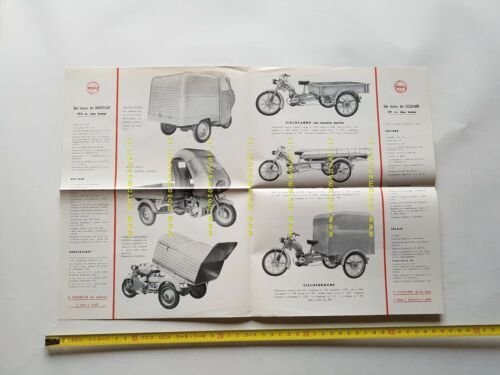 Benelli modelli motocarri 49 - 150 anni 50 depliant originale …