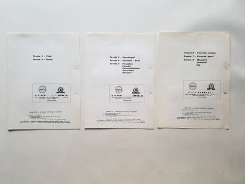 Benelli-Motobi 49 1965-70 cataloghi ricambi TELAIO tutti modelli parts catalogue