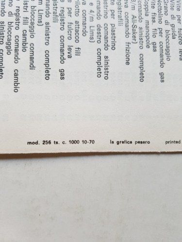 Benelli-Motobi 49 1965-70 cataloghi ricambi TELAIO tutti modelli parts catalogue