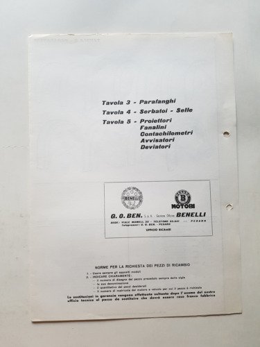 Benelli-Motobi 49 1965-70 cataloghi ricambi TELAIO tutti modelli parts catalogue