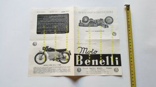 Benelli produzione modelli 1955 moto depliant originale brochure italiano