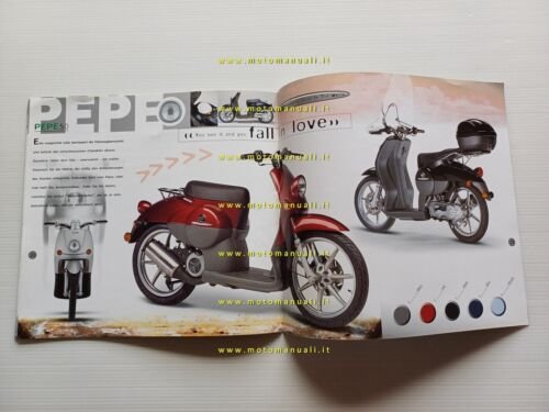Benelli produzione scooter modelli 2001 depliant testo tedesco originale