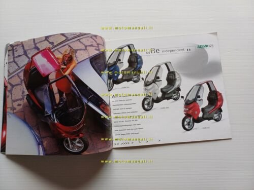 Benelli produzione scooter modelli 2001 depliant testo tedesco originale