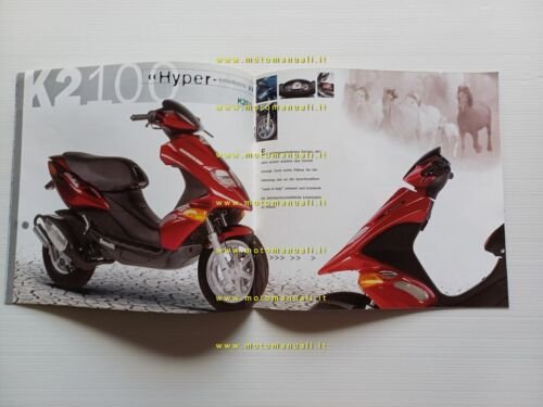 Benelli produzione scooter modelli 2001 depliant testo tedesco originale