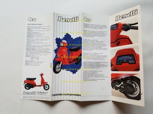 Benelli S 125 scooter 1984 depliant originale italiano