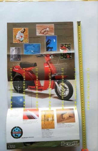 Benelli S 50 Scooter 1981 depliant brochure originale italiano
