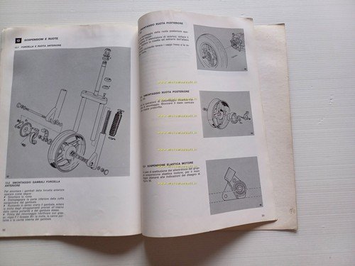 Benelli S 50 Scooter 1981 manuale officina originale italiano workshop …