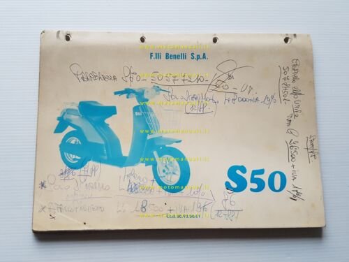 Benelli S 50 Scooter 1983 catalogo ricambi originale spare parts …