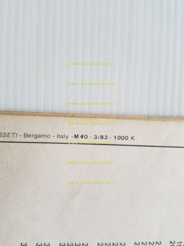 Benelli S 50 Scooter 1983 catalogo ricambi originale spare parts …