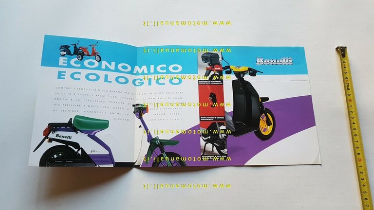 Benelli S 50 Scooter 1990 depliant brochure originale italiano