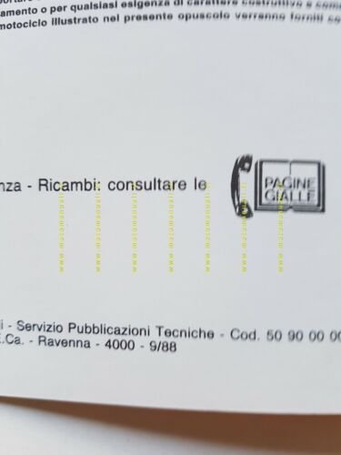 Benelli S 50 Scooter Accensione Elettronica 1988 manuale uso libretto …