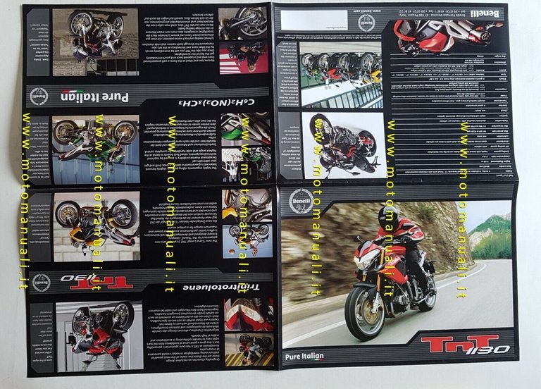 Benelli TNT 1130 depliant italiano originale moto brochure