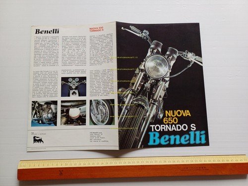 Benelli Tornado 650 S 1972 depliant originale italiano