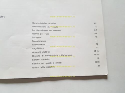 Benelli TR 90 Trial 1972 manuale uso manutenzione libretto italiano …