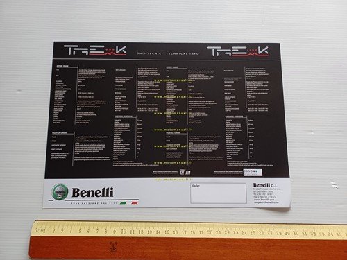 Benelli Trek 1130 - 899 2011 depliant originale