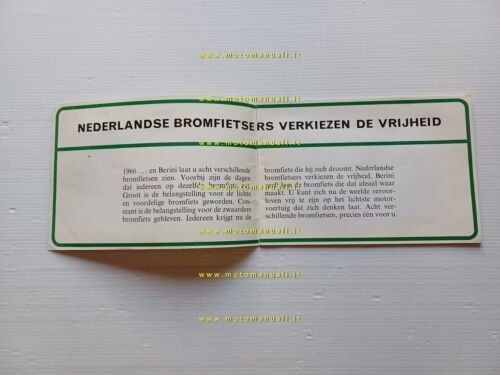 Berini produzione modelli 50 1966 depliant originale olandese