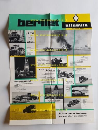Berliet autocarri Attualità 5.1959 rivista depliant poster originale italiano