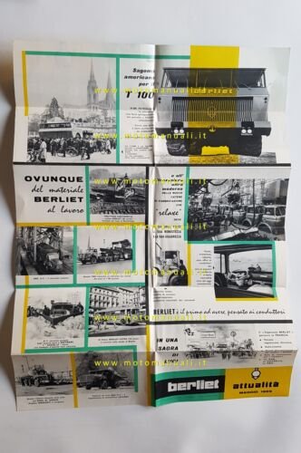 Berliet autocarri Attualità 5.1959 rivista depliant poster originale italiano