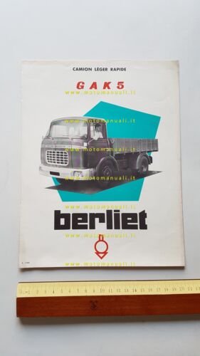 Berliet autocarri GAK 5 1959 depliant originale FRANCESE